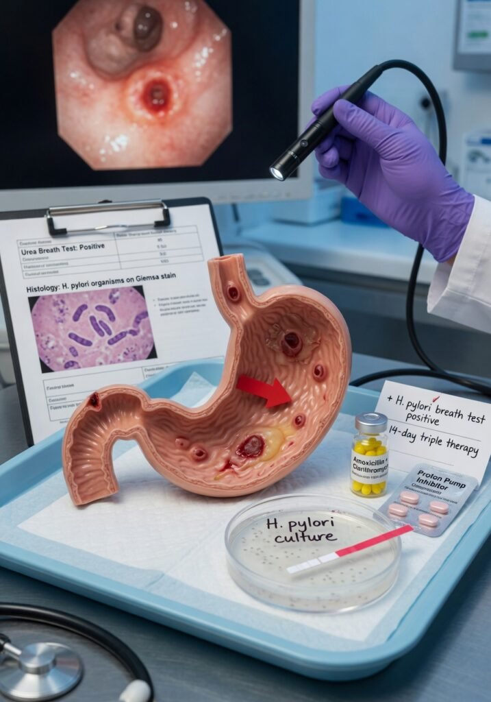 Peptic Ulcer: H. pylori Causes and Treatment