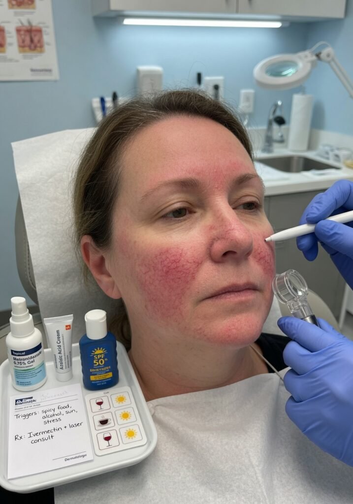 Rosacea: Facial Redness Triggers and Treatment