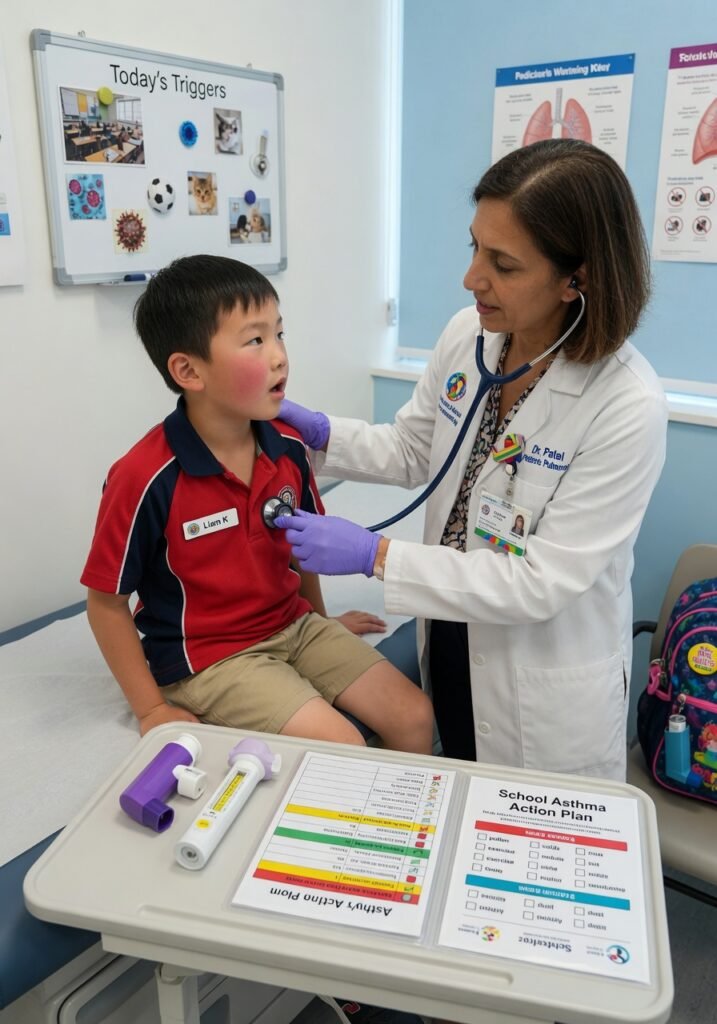 Childhood Asthma: Triggers Management and School Plans
