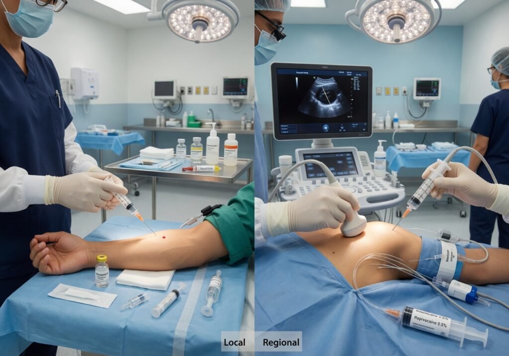 Local vs Regional Anesthesia: Types and Uses